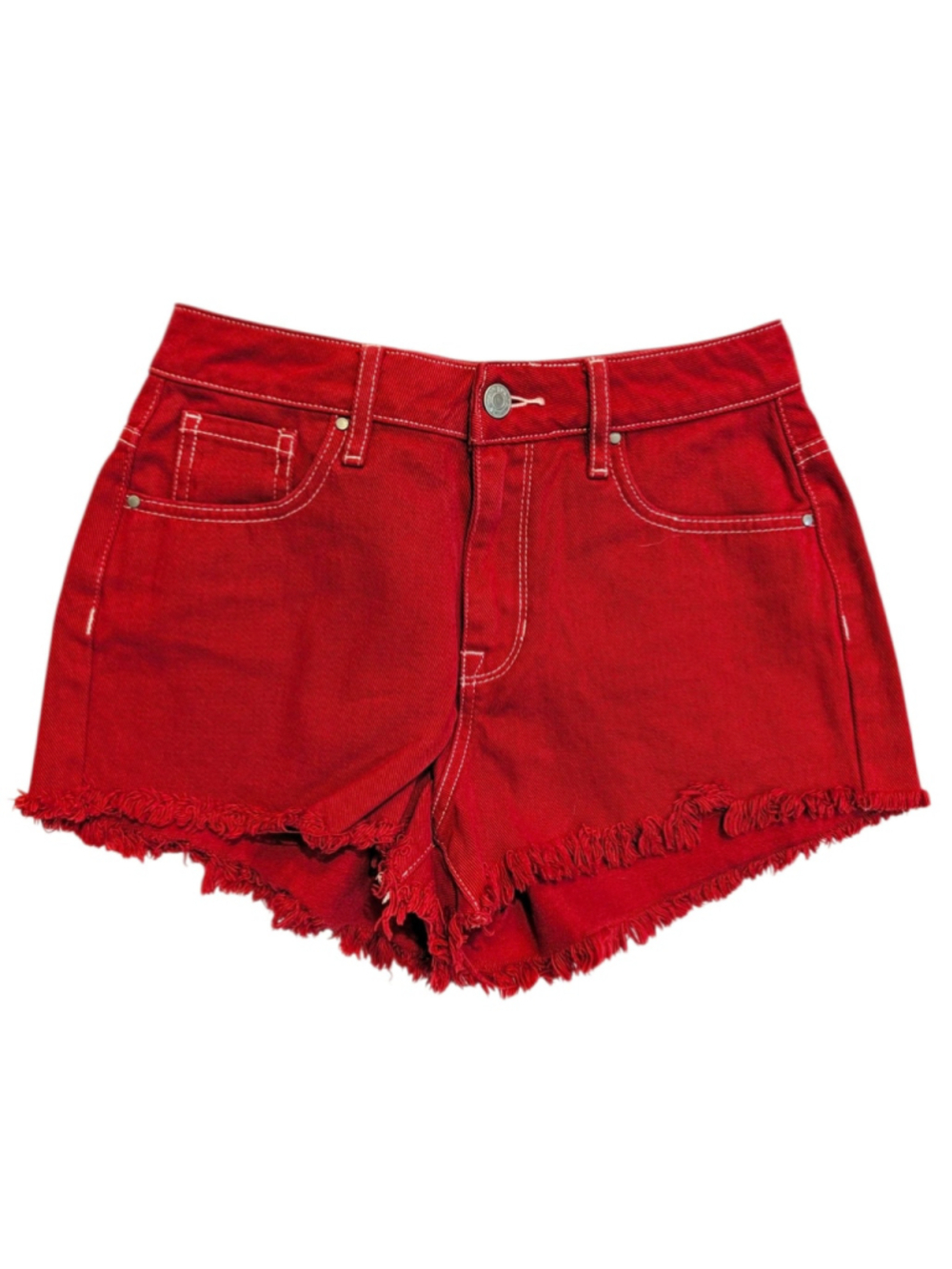 PacSun High Rise Festival Jean Shorts Red Size 25